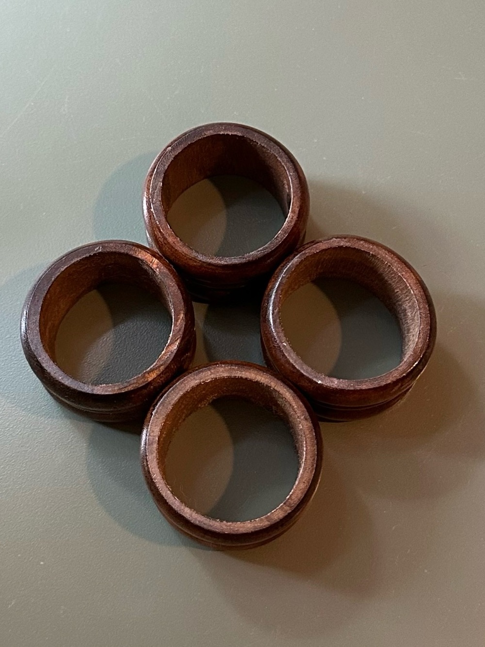 4 wooden napkin holders • vintage
